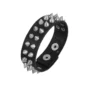 Bracelet clouté cuir véritable - variante 2 rangées de clous.