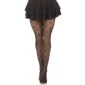 Collants Noirs Motif Cœur en Nylon & Élasthanne pour Femme.