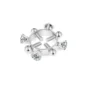 Faux Piercing Téton Anneau Scintillant à Vis de Serrage (variante couleur acier brut).