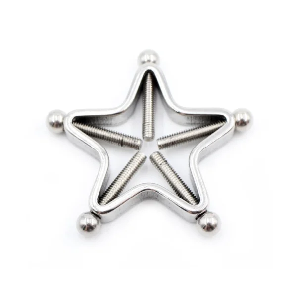 Faux Piercing Téton Étoile Industrielle à 5 Vis (variante couleur acier brut) Faux Piercing Téton Étoile Industrielle à 5 Vis (variante couleur acier brut).