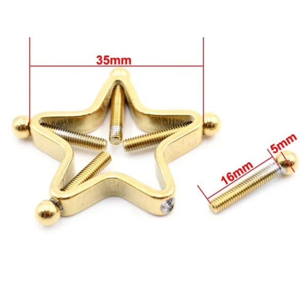 Faux Piercing Téton en forme d'Étoile à 5 Vis (dimensions) Faux Piercing Téton en forme d'Étoile à 5 Vis (dimensions).