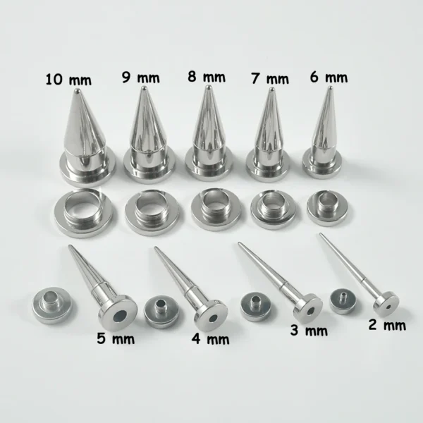 Kit Stretching Oreille 2-en-1 Taper & Tunnel - Acier 316L (variante couleur acier brut de 2 à 10 mm) Kit Stretching Oreille 2-en-1 Taper & Tunnel - Acier 316L (variante couleur acier brut de 2 à 10 mm).