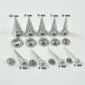 Kit Stretching Oreille 2-en-1 Taper & Tunnel - Acier 316L (variante couleur acier brut de 2 à 10 mm).