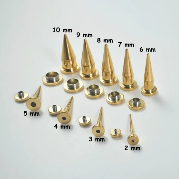 Kit Stretching Oreille 2-en-1 Taper & Tunnel - Acier 316L (variante couleur doré PVD de 2 à 10 mm) Kit Stretching Oreille 2-en-1 Taper & Tunnel - Acier 316L (variante couleur doré PVD de 2 à 10 mm).