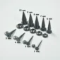 Kit Stretching Oreille 2-en-1 Taper & Tunnel - Acier 316L (variante couleur noir PVD de 2 à 10 mm).