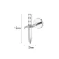 Piercing Poignard Scintillant - Labret Titane & Zircons (dimensions).