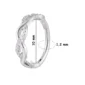 Anneau Clicker Titane Torsadé à Zircons Sertis (variante teinte naturelle 10 mm).