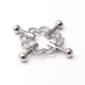 Faux Piercing Téton Ajustable à Motif Floral en Acier Chirurgical 316L.
