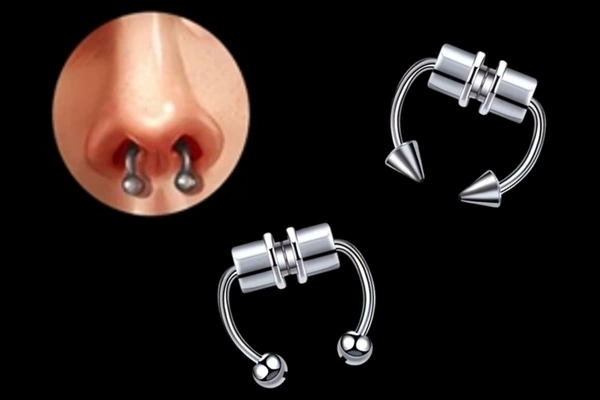 Faux Piercings Nez (septum et narine).