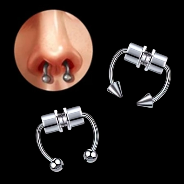 Faux Piercings Nez (septum et narine).