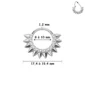 Piercing Anneau Clicker Clouté en Titane serti de Zircons (dimensions).