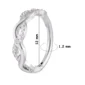 Piercing Anneau Clicker en Titane ASTM-F136 Torsadé à Zircons Sertis (variante gris argenté 12 mm).
