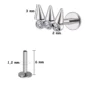 Piercing Labret Clouté en Titane à Zircons Sertis (variante 6 mm).
