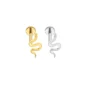 Piercing Labret Petit Serpent - Titane Poli ou Doré (cartilage & lèvre).
