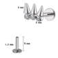 Piercing Labret Titane Clouté à Zircons Sertis (variante 5 mm anti-hélix).