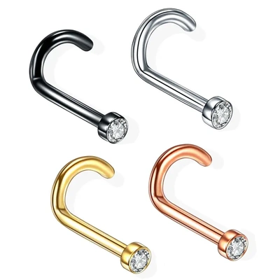 Piercing de type stud courbé en U.