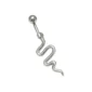 Verso Piercing Nombril Serpent Pavé de Zircons Titane Brut.