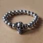 Bracelet Tête de Mort en Acier 316L à Perles Massives
