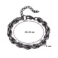 Bracelet en Acier Inoxydable Patiné à Maillage Torsadé ( 18 à 23 cm tour de poignet)