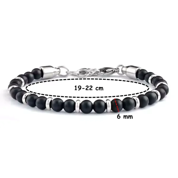 Bracelet en Perles Naturelles Onyx mat 6mm Bracelet en Perles Naturelles Onyx mat 6mm.