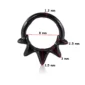 Piercing Anneau Clicker 5 Pointes Sculptées - Septum & Daith (variante noir PVD 8 mm).