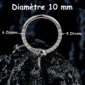 Piercing Anneau Clicker Serpent Ouroboros Titane & Zircons (composition variante 10 mm).