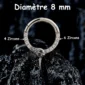 Piercing Anneau Clicker Serpent Ouroboros Titane & Zircons (composition variante 8 mm).