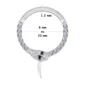 Piercing Anneau Clicker Serpent Ouroboros Titane & Zircons (couleur gris argenté).
