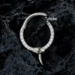 Piercing Anneau Clicker Serpent Ouroboros Titane & Zircons (mécanisme à charnière).