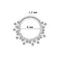 Piercing Anneau Clicker Titane à Frise Lumineuse (variante 8 mm gris argenté).