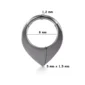 Piercing Anneau Clicker Triangle Plein - Septum & Daith (variante acier poli 8 mm).