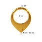 Piercing Anneau Clicker Triangle Plein - Septum & Daith (variante doré PVD 8 mm).