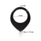 Piercing Anneau Clicker Triangle Plein - Septum & Daith (variante noir PVD 8 mm).