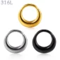 Piercing Clicker Septum & Daith Croissant Bold en Acier.