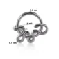 Piercing Clicker Serpent Enroulé en Acier 316L (variante acier poli 8 mm).