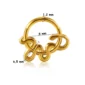 Piercing Clicker Serpent Enroulé en Acier 316L (variante doré PVD 8 mm).