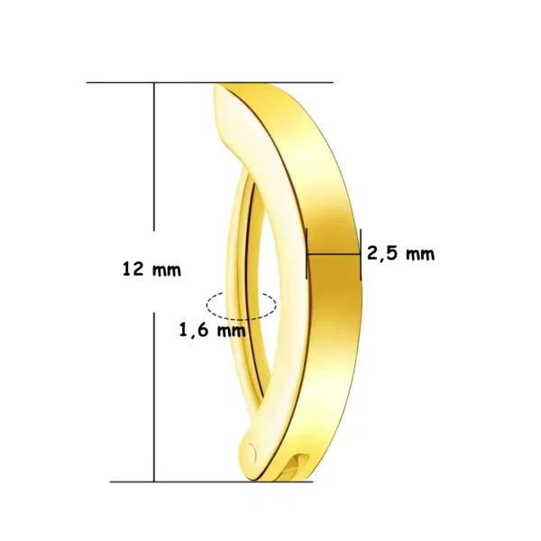 Piercing Nombril Anneau Clicker en Titane (version 12 mm anodisée doré) Piercing Nombril Anneau Clicker en Titane (version 12 mm anodisée doré).