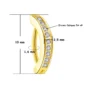 Piercing Nombril Clicker Titane à Barrette Sertie Zircons (variante 10 mm anodisée doré)
