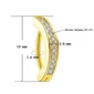 Piercing Nombril Clicker Titane à Barrette Sertie Zircons (variante 12 mm anodisée doré)