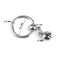Piercing Téton Anneau CBR Acier 316L à Clochette (dimensions).