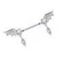 Piercing Téton en Titane ASTM-F136 à Ailes d'Anges Serties et Zircons Marquise.