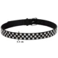 Ceinture Gothique Noire en Similicuir à Rivets Pyramide Motif Damier - Largeur 3,6 cm.