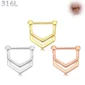 Clicker Septum Double Arrow en Acier 316L - 1,2 mm.
