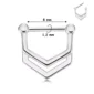 Clicker Septum Double Arrow en Acier 316L - 1,2 mm (variante acier poli)