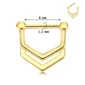 Clicker Septum Double Arrow en Acier 316L - 1,2 mm (variante doré PVD)