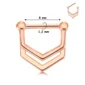 Clicker Septum Double Arrow en Acier 316L - 1,2 mm (variante or rose PVD)