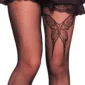 Collants Goth en Résille Noirs à Motif Papillon.