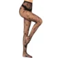 Collants Résille Noirs Motif Croissants de Lune & Étoiles - Nylon Élasthanne Extensible