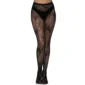 Collants Résille Noirs à Motif Fantômes - Taille Haute et Unique 36 à 42