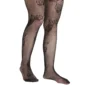Collants Résille à Motif de Roses Noires - Zone Orteils Renforcée.